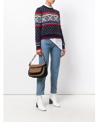 Коричневая кожаная сумка-саквояж от Marni