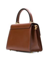 Коричневая кожаная сумка-саквояж от Dolce & Gabbana