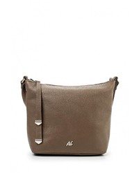 Коричневая кожаная сумка через плечо от Afina