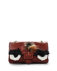 Коричневая кожаная сумка через плечо от Chantal