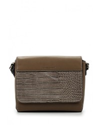 Коричневая кожаная сумка через плечо от David Jones