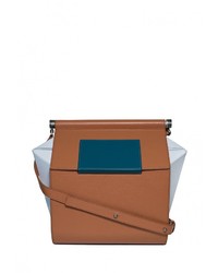 Коричневая кожаная сумка через плечо от Fetiche