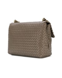 Коричневая кожаная сумка через плечо от Bottega Veneta