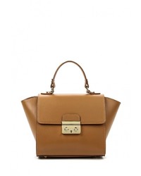 Коричневая кожаная сумка через плечо от LAMANIA