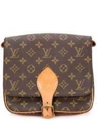 Коричневая кожаная сумка через плечо от Louis Vuitton