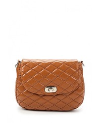 Коричневая кожаная сумка через плечо от Marc Johnson