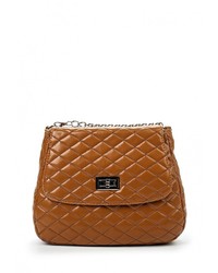 Коричневая кожаная сумка через плечо от Marc Johnson