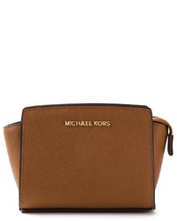 Коричневая кожаная сумка через плечо от MICHAEL Michael Kors