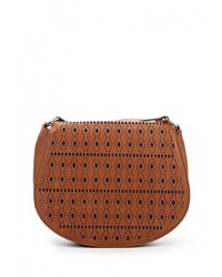 Коричневая кожаная сумка через плечо от Modis