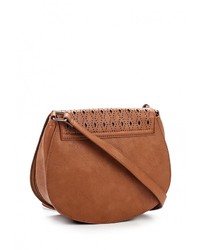 Коричневая кожаная сумка через плечо от Modis