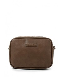 Коричневая кожаная сумка через плечо от Modis