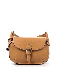 Коричневая кожаная сумка через плечо от Pola