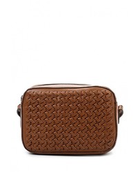 Коричневая кожаная сумка через плечо от SPRINGFIELD