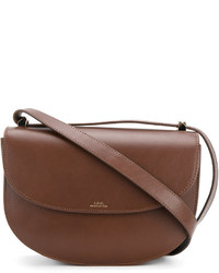 Женская коричневая кожаная сумка от A.P.C.