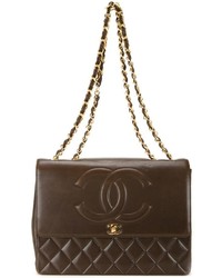 Женская коричневая кожаная сумка от Chanel