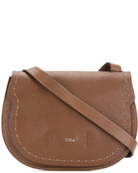 Женская коричневая кожаная сумка от Furla