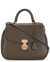 Женская коричневая кожаная сумка от Giorgio Armani