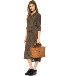 Женская коричневая кожаная сумка от Meli-Melo