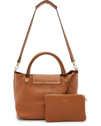 Женская коричневая кожаная сумка от Meli-Melo