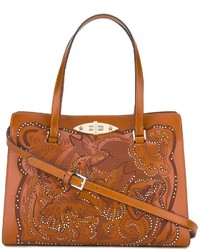 Женская коричневая кожаная сумка от RED Valentino