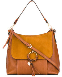 Женская коричневая кожаная сумка от See by Chloe
