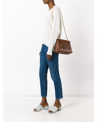 Женская коричневая кожаная сумка от Stella McCartney