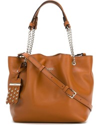 Женская коричневая кожаная сумка от Tod's