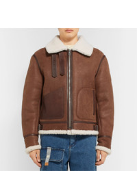 Мужская коричневая короткая дубленка от Loewe