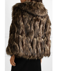 Коричневая короткая шуба от Michael Kors Collection