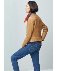 Женская коричневая косуха от Mango