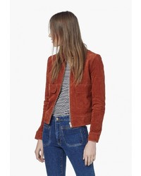 Женская коричневая косуха от Mango