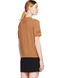 Женская коричневая кофта с коротким рукавом от Marc Jacobs
