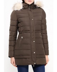 Женская коричневая куртка-пуховик от B.Style