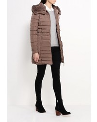 Женская коричневая куртка-пуховик от B.Style