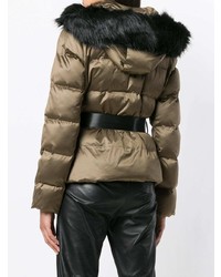 Женская коричневая куртка-пуховик от Pinko