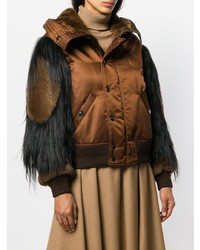 Женская коричневая куртка-пуховик от Chloé