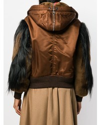 Женская коричневая куртка-пуховик от Chloé