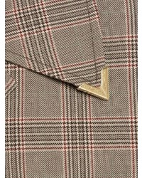 Мужская коричневая куртка-рубашка в шотландскую клетку от Gucci