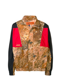 Мужская коричневая куртка-рубашка с камуфляжным принтом от Heron Preston