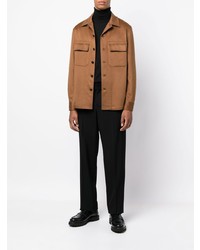 Мужская коричневая куртка-рубашка от Zegna
