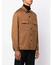 Мужская коричневая куртка-рубашка от Zegna
