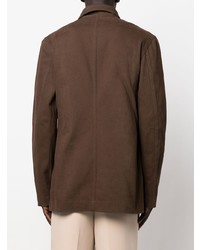 Мужская коричневая куртка-рубашка от Nanushka