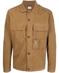 Мужская коричневая куртка-рубашка от C.P. Company