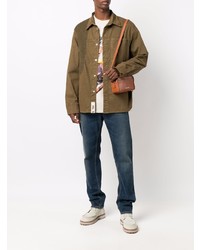 Мужская коричневая куртка-рубашка от Diesel