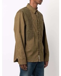 Мужская коричневая куртка-рубашка от Diesel