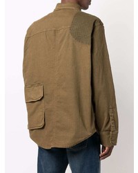 Мужская коричневая куртка-рубашка от Diesel