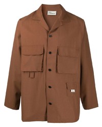 Мужская коричневая куртка-рубашка от Drôle De Monsieur
