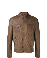 Мужская коричневая куртка-рубашка от Eleventy