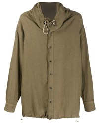 Мужская коричневая куртка-рубашка от Emporio Armani