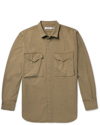 Мужская коричневая куртка-рубашка от Nonnative